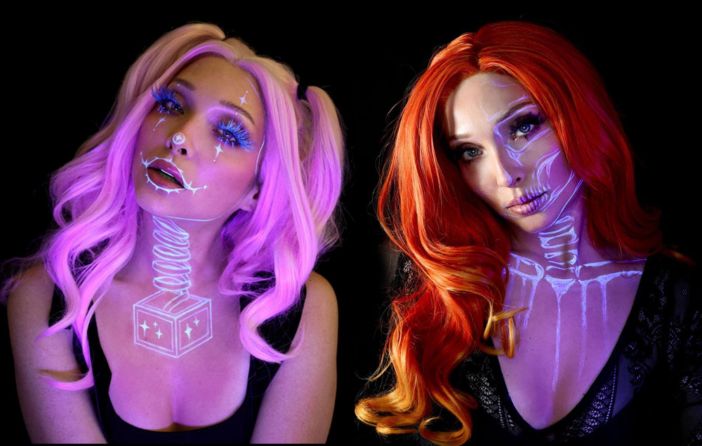 Glow-in-the-Dark Makeup Looks for Halloween 2020